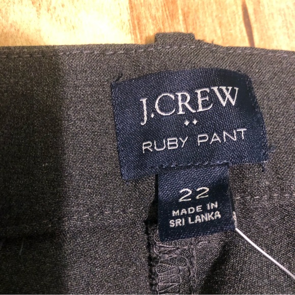 NWT J Crew Ruby Pants Grey 46x29.5 Women's Plus Size 22 Style AC038 - Picture 4 of 14